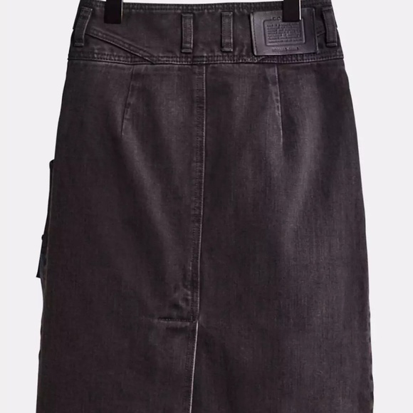 Coach restored Denim Jean Two tone Black and Blue Women's Skirt CX552 sz 4 - Picture 8 of 8
